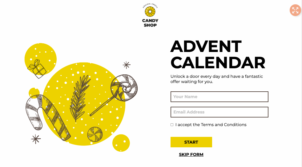 Advent Calendar w. Daily Promotions
